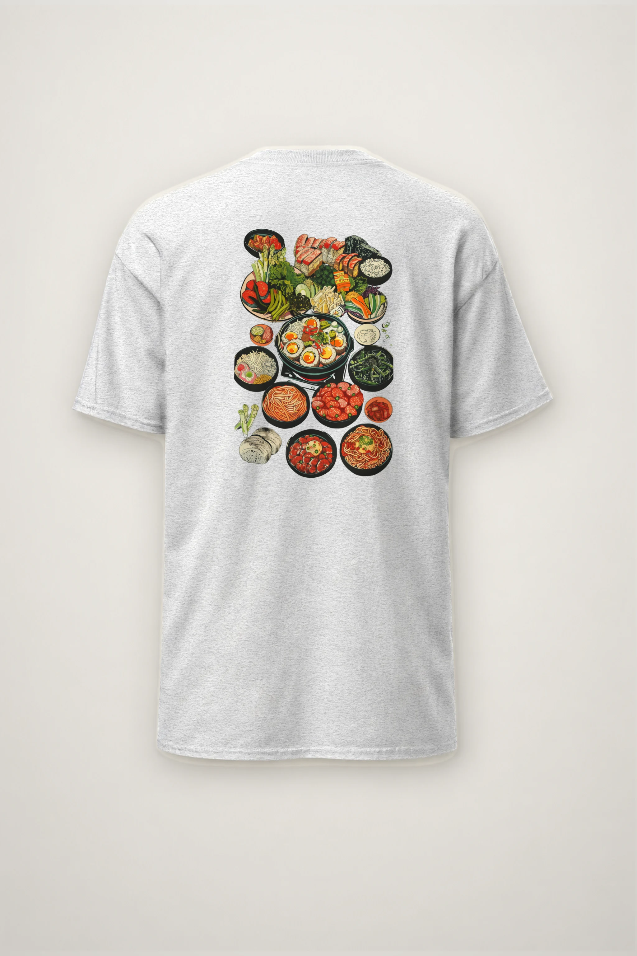 "Asian Food Spread" Heavyweight Unisex Crewneck T-shirt