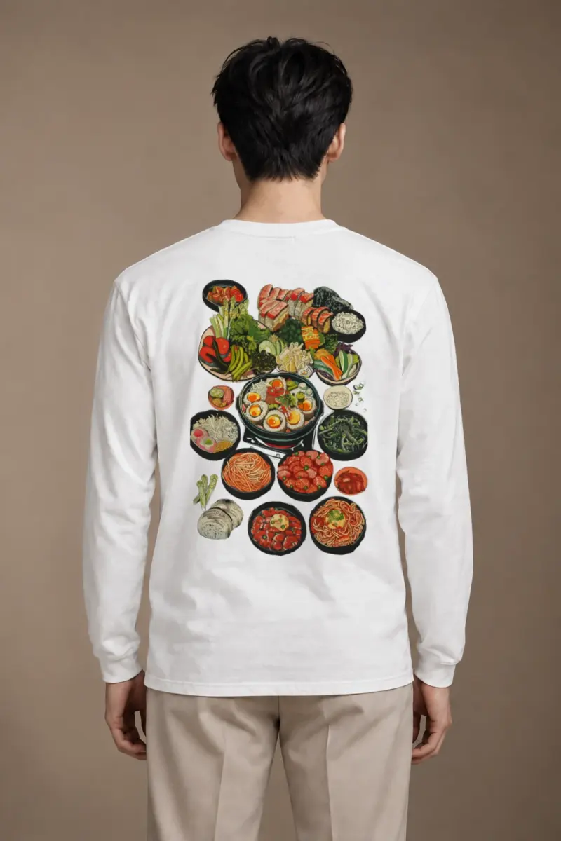 "Ramen Table Spread" Unisex Longsleeve T-shirt | Gildan 2400