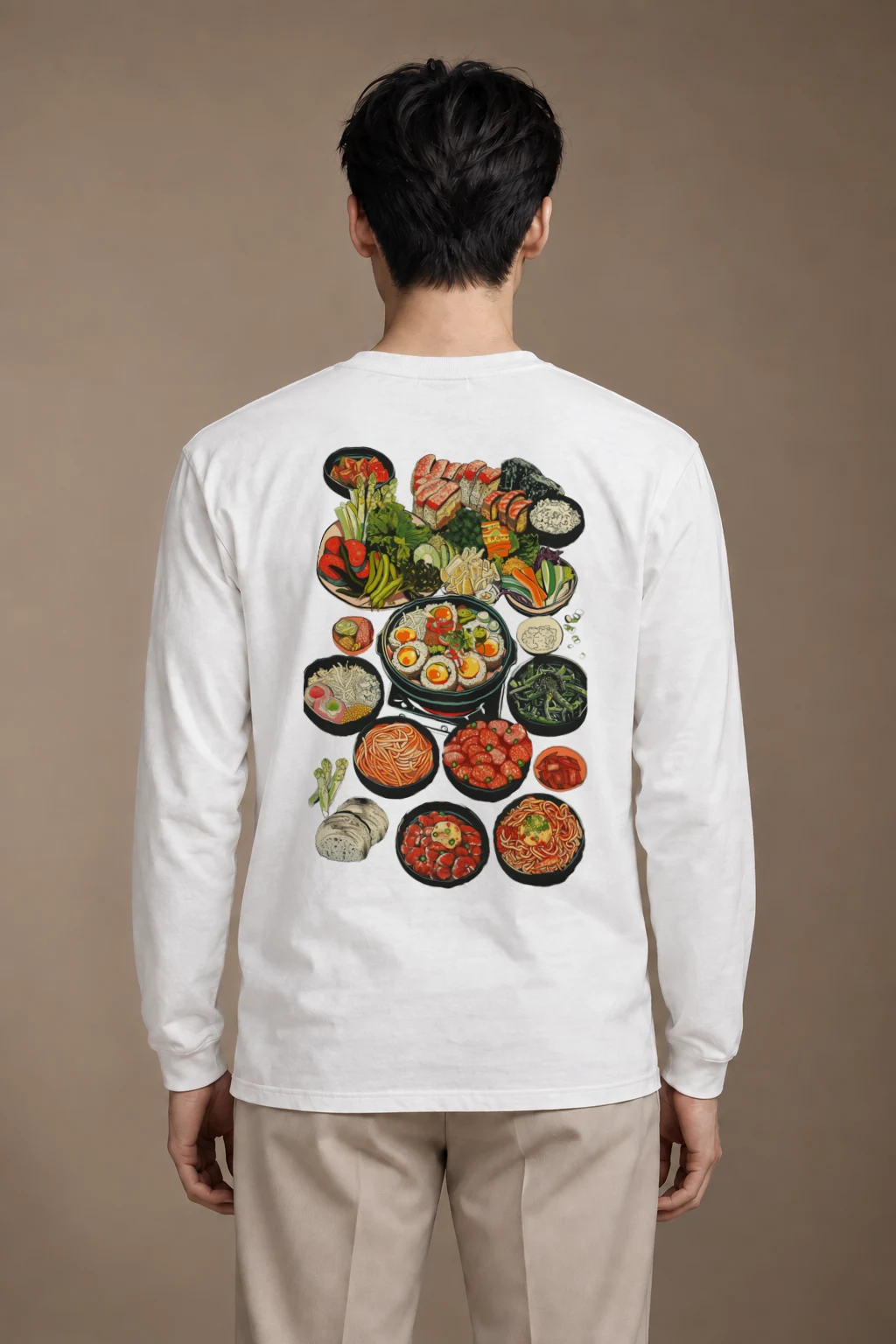 "Ramen Table Spread" Unisex Longsleeve T-shirt | Gildan 2400