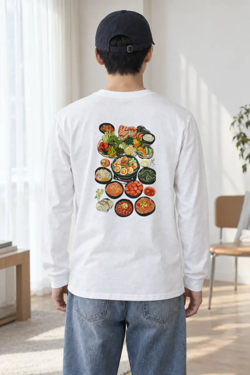 "Asian Food Spread" Unisex Longsleeve T-shirt