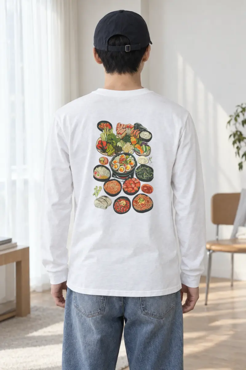 "Asian Food Spread" Unisex Longsleeve T-shirt