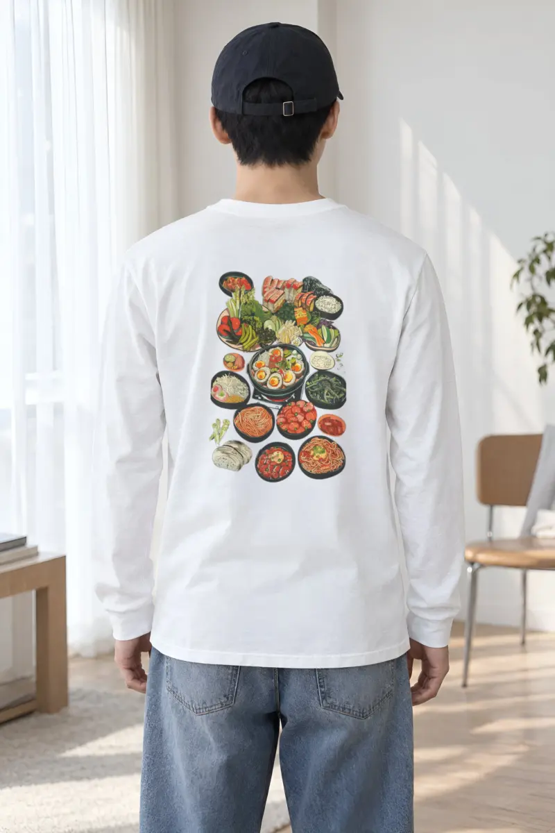 "Asian Food Spread" Unisex Longsleeve T-shirt
