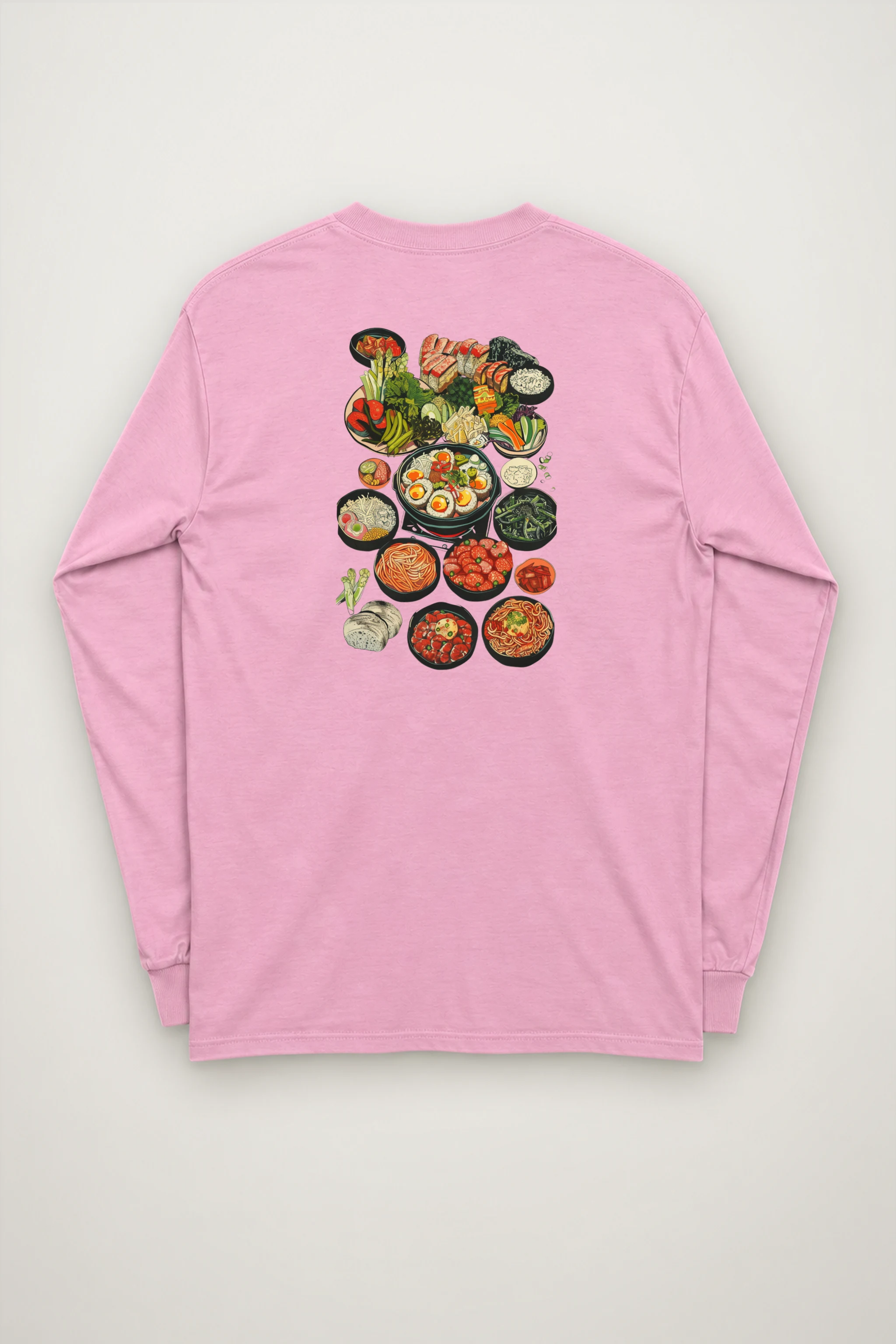 "Asian Food Spread" Unisex Longsleeve T-shirt
