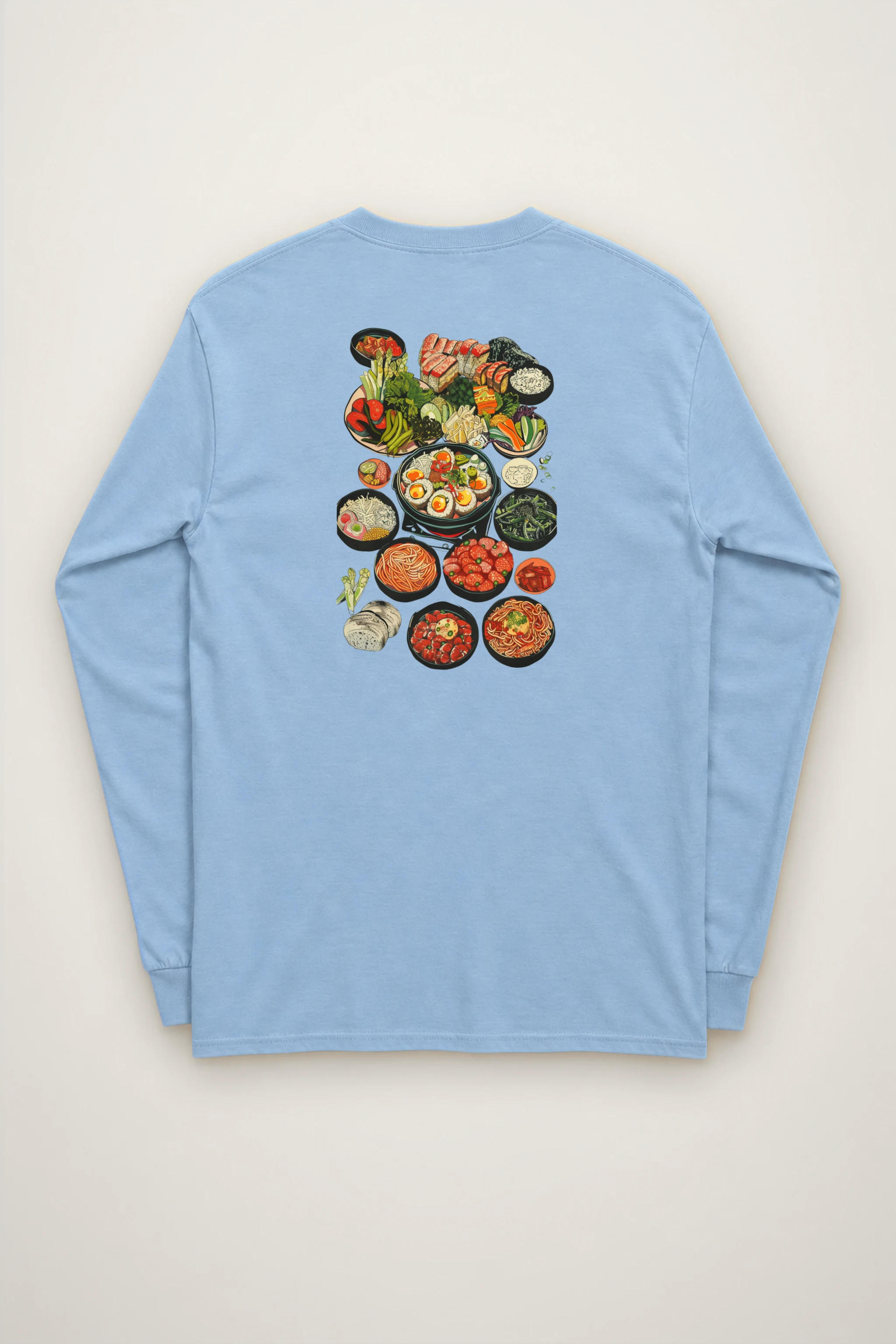 "Asian Food Spread" Unisex Longsleeve T-shirt