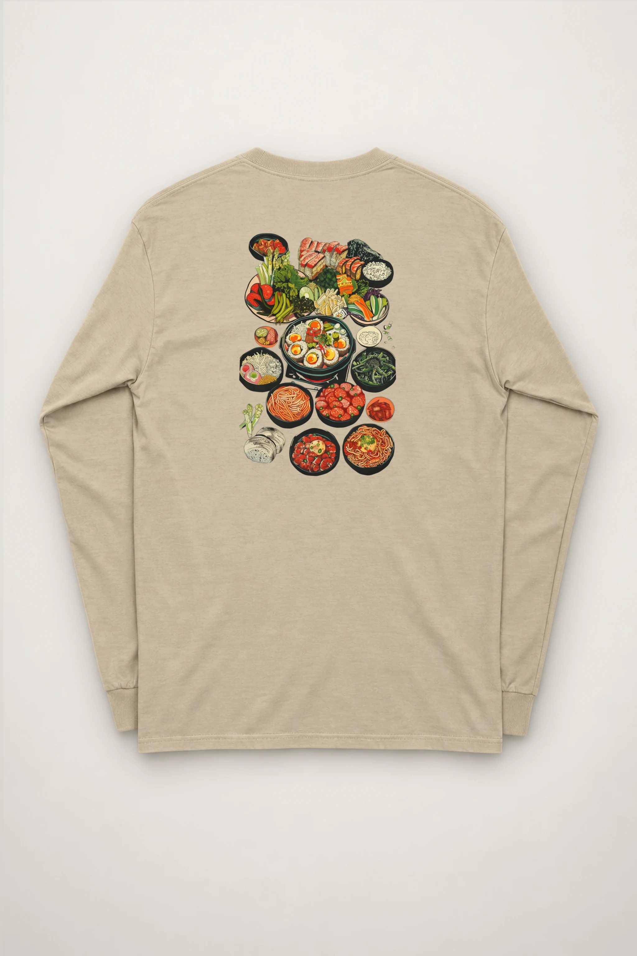 "Asian Food Spread" Unisex Longsleeve T-shirt