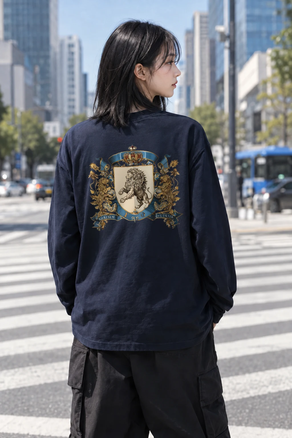 "Rampant Lion Crest" Unisex Longsleeve T-shirt | Gildan 2400
