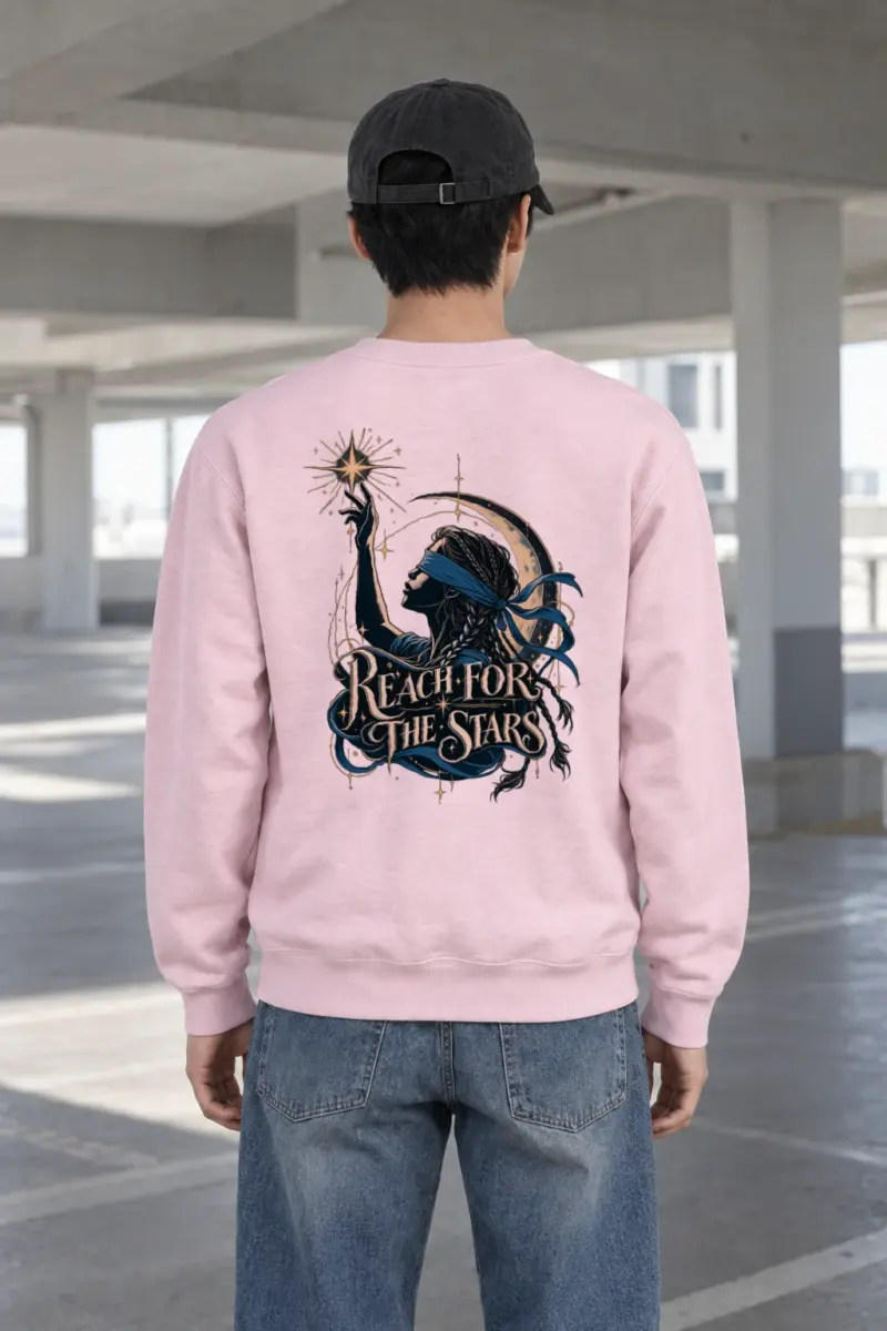 "Reach For The Stars" Heavy Blend Unisex Crewneck Sweatshirt | Gildan 18000