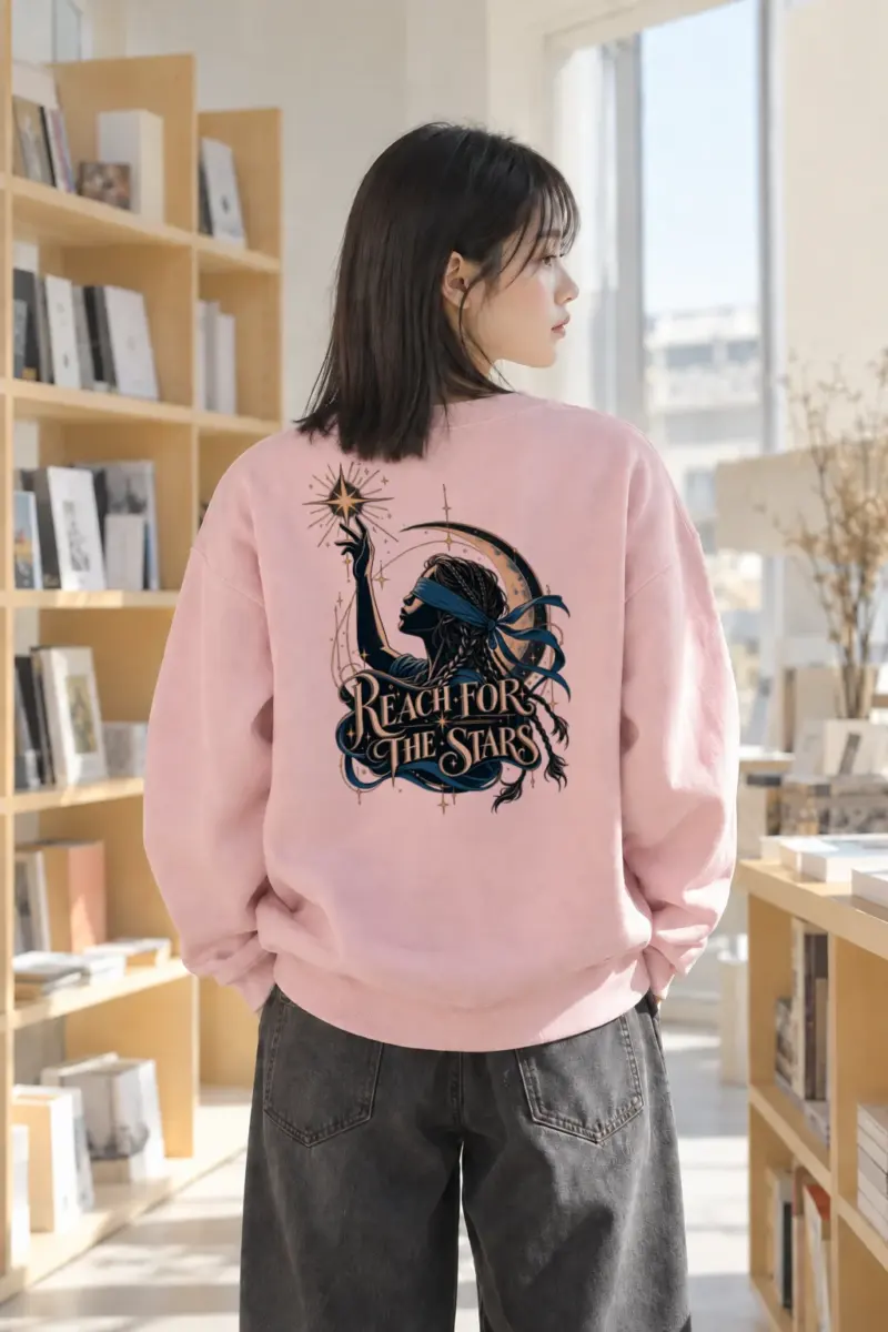 "Reach For The Stars" Heavy Blend Unisex Crewneck Sweatshirt | Gildan 18000