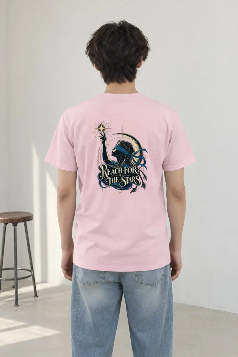 "Reach For The Stars" Heavyweight Unisex Crewneck T-shirt