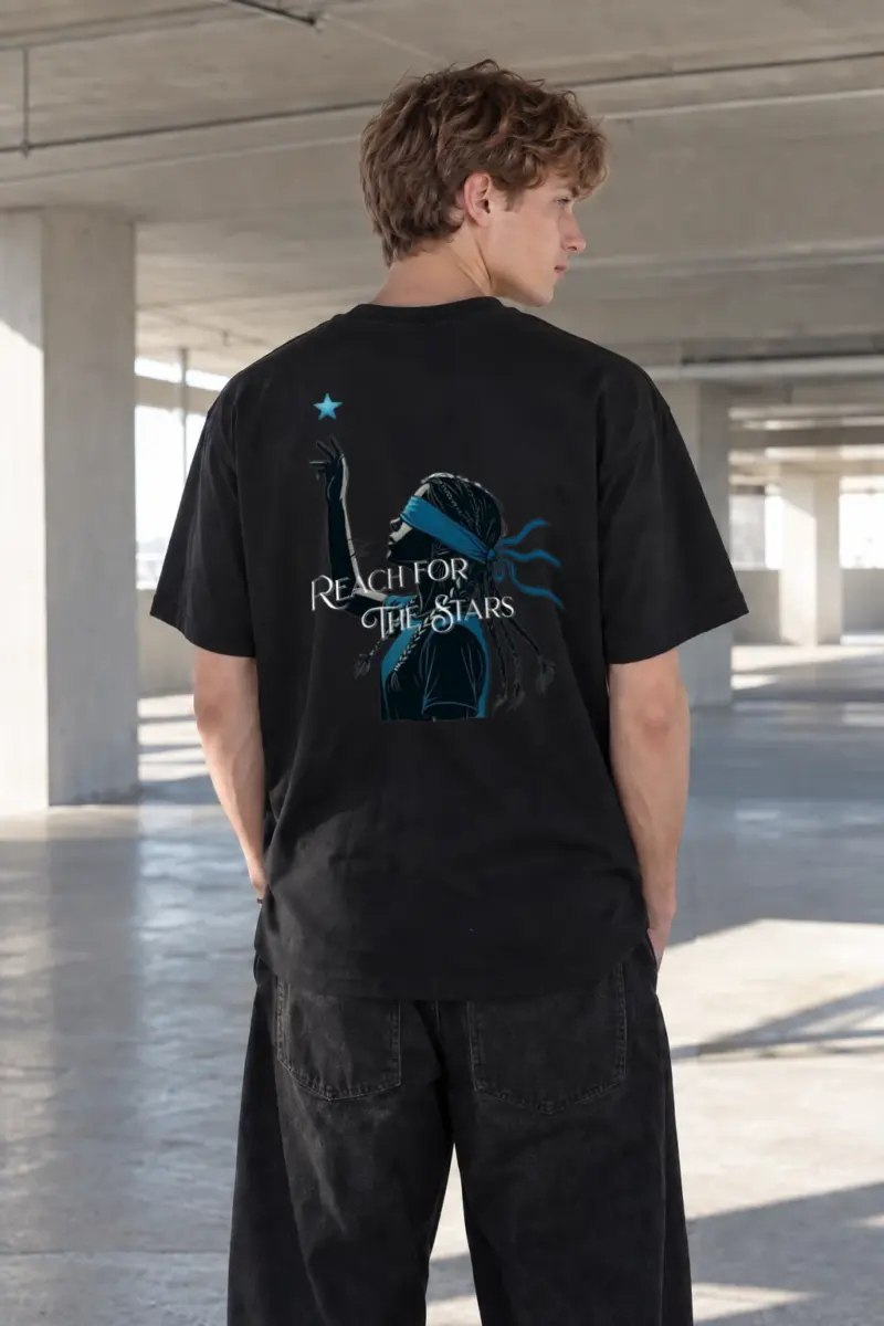 “Reach for the Stars” Heavyweight Unisex Crewneck T-shirt | Gildan 5000