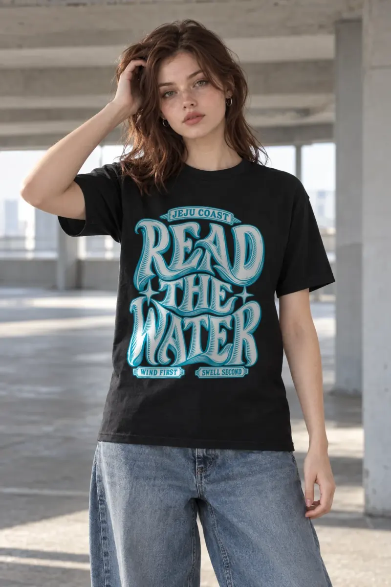"Read The Water" Heavyweight Unisex Crewneck T-shirt