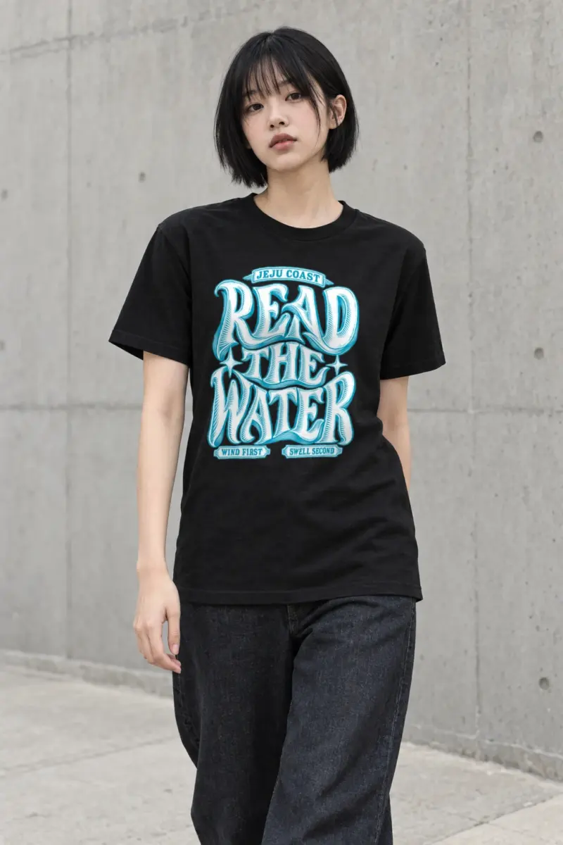 "Read The Water" Heavyweight Unisex Crewneck T-shirt