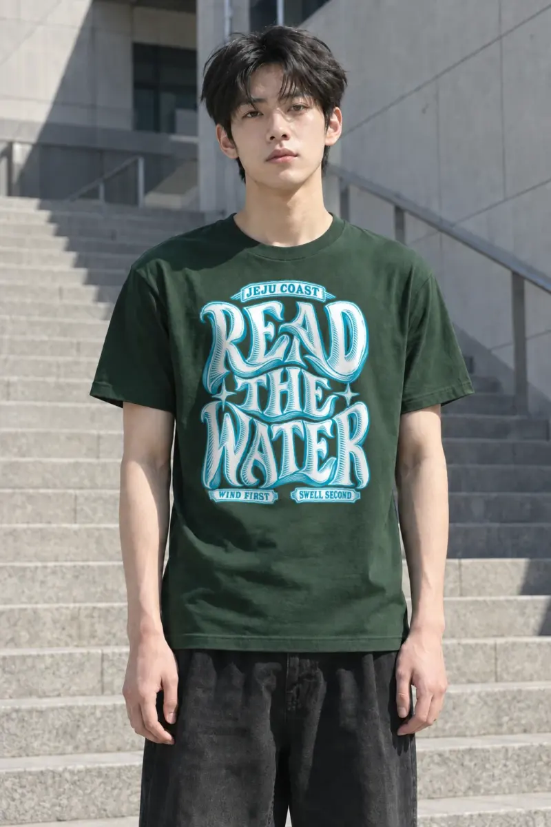 “Read The Water” Heavyweight Unisex Crewneck T-shirt | Gildan 5000