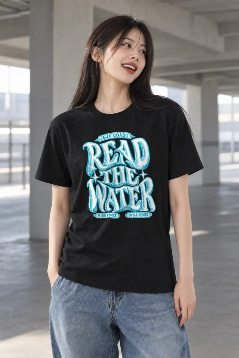 "Read The Water" Heavyweight Unisex Crewneck T-shirt