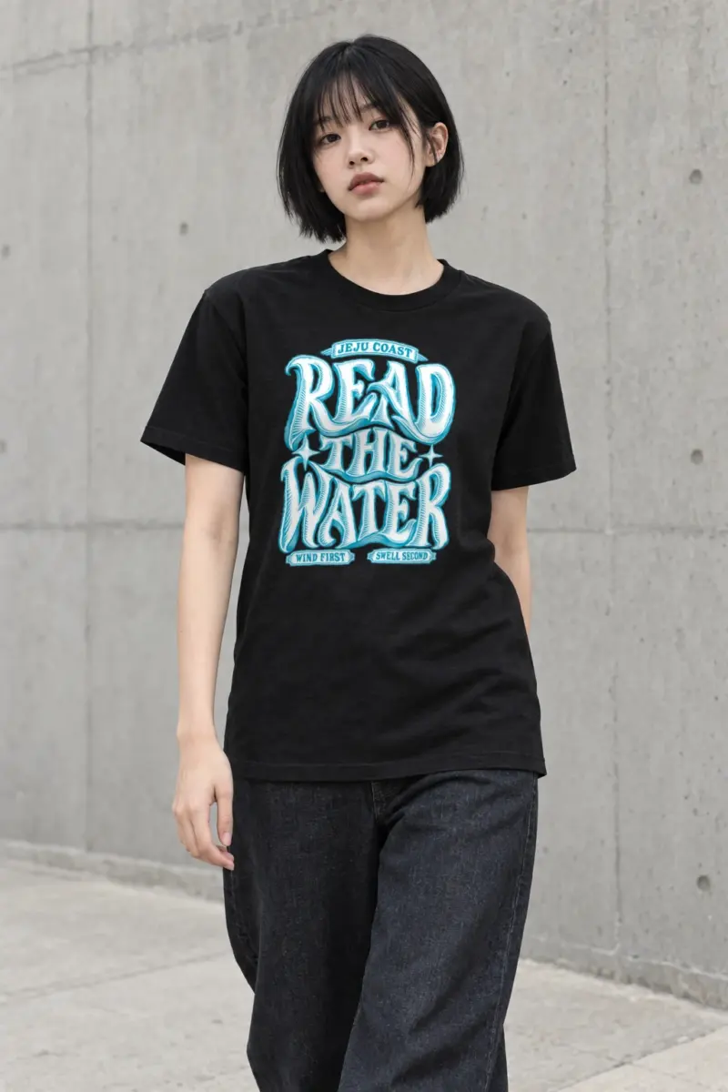 “Read The Water” Heavyweight Unisex Crewneck T-shirt | Gildan 5000