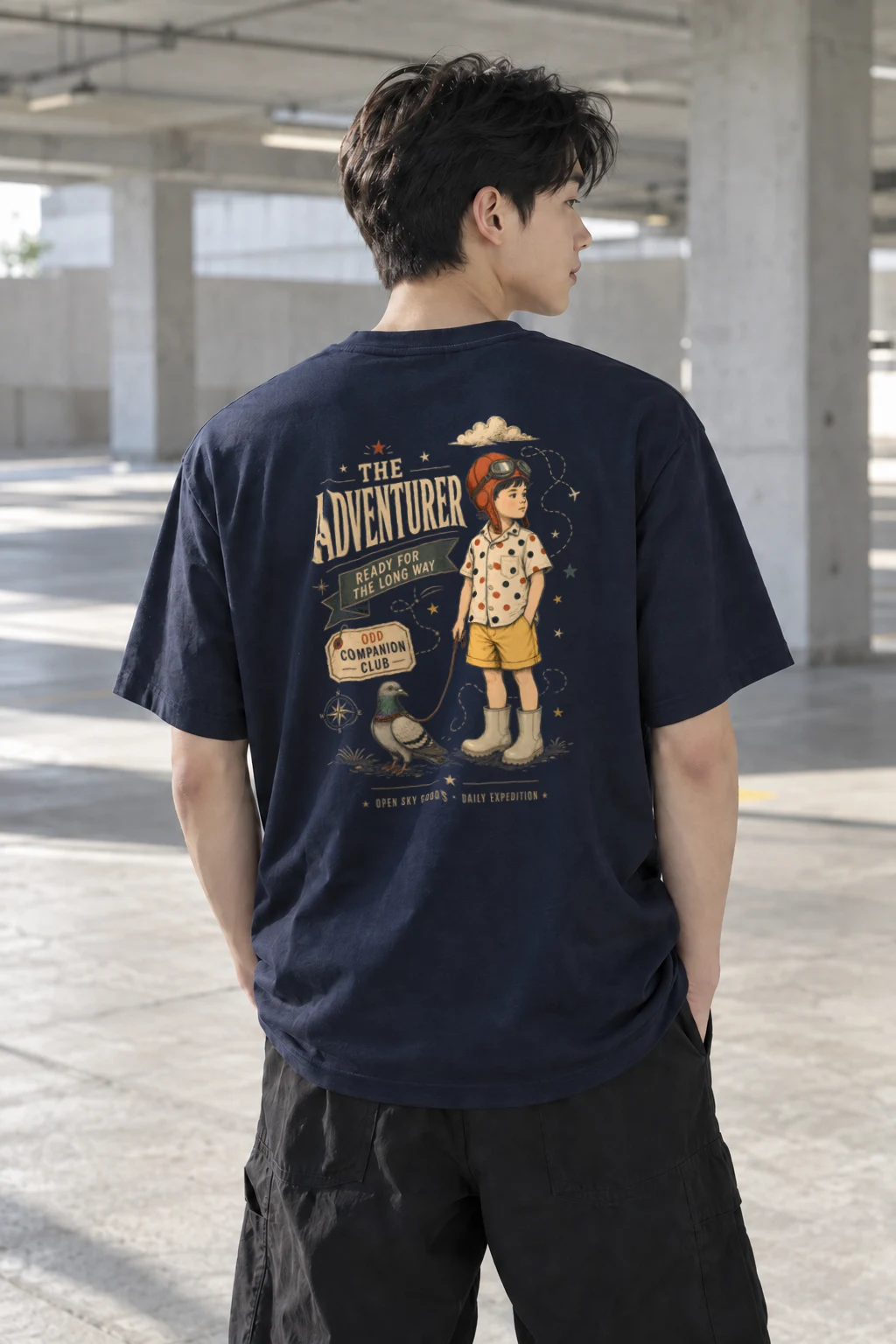 "Ready For The Long Way" Heavyweight Unisex Crewneck T-shirt | Gildan 5000