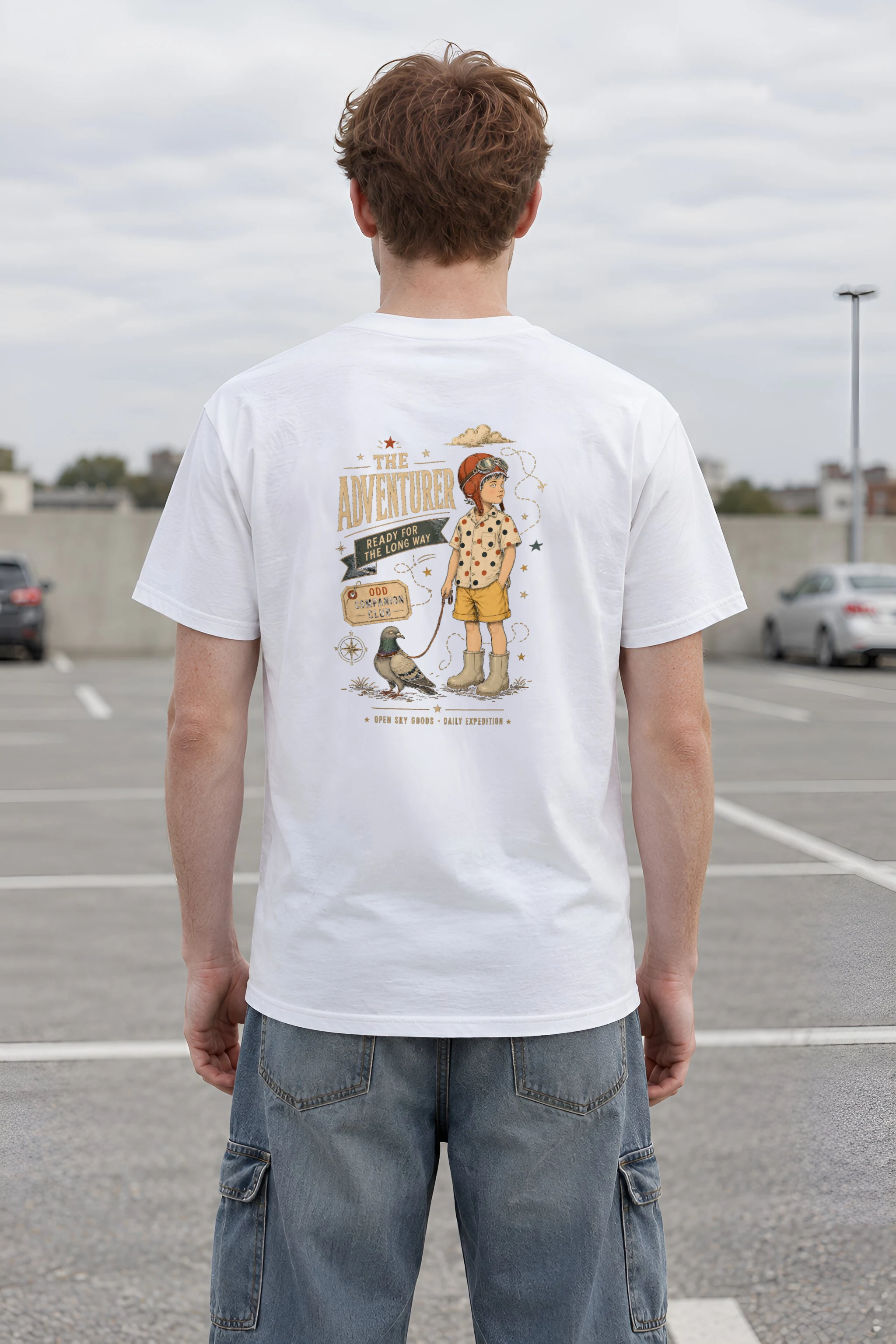 "Ready For The Long Way" Heavyweight Unisex Crewneck T-shirt