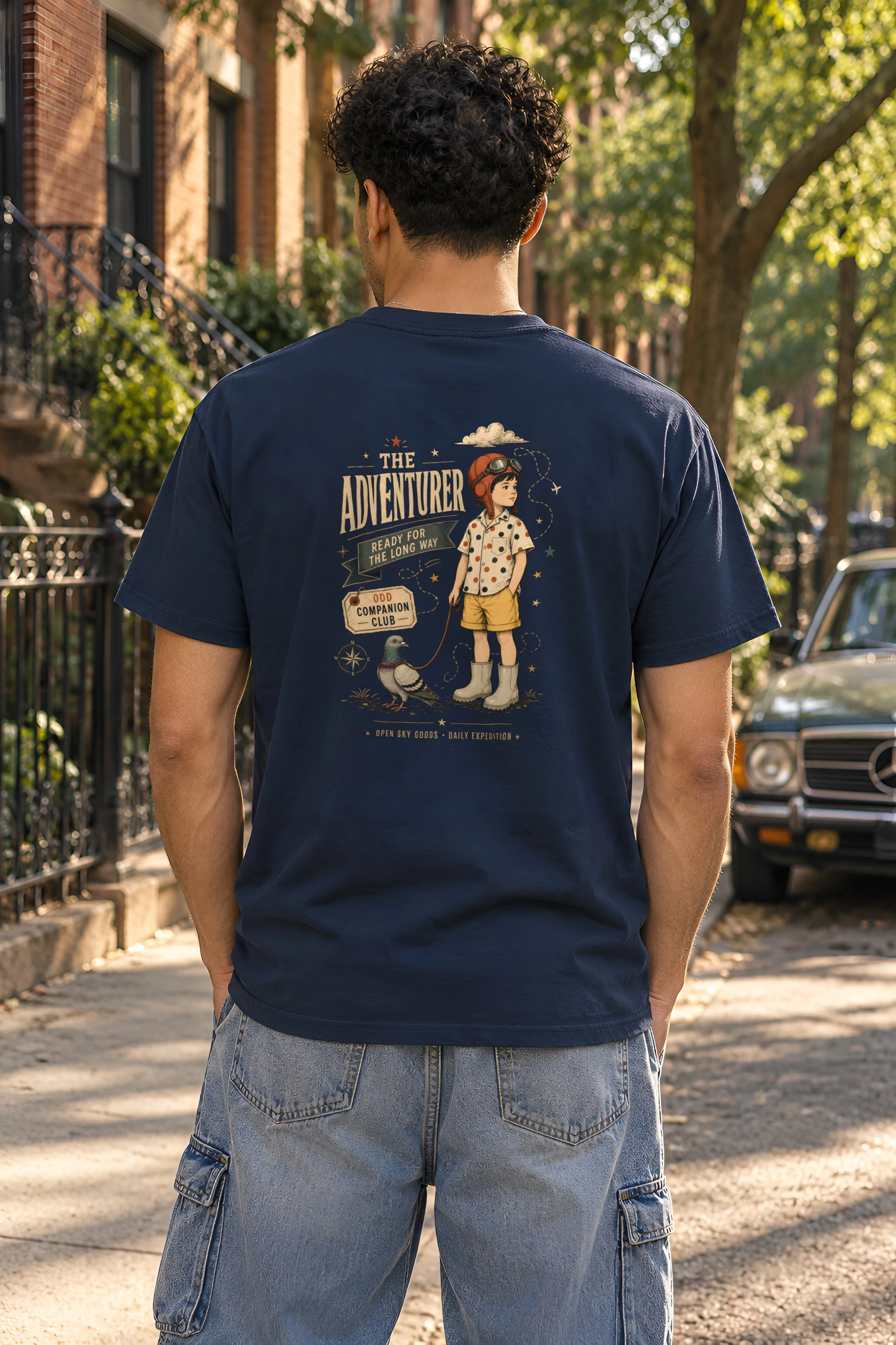 "Ready For The Long Way" Heavyweight Unisex Crewneck T-shirt