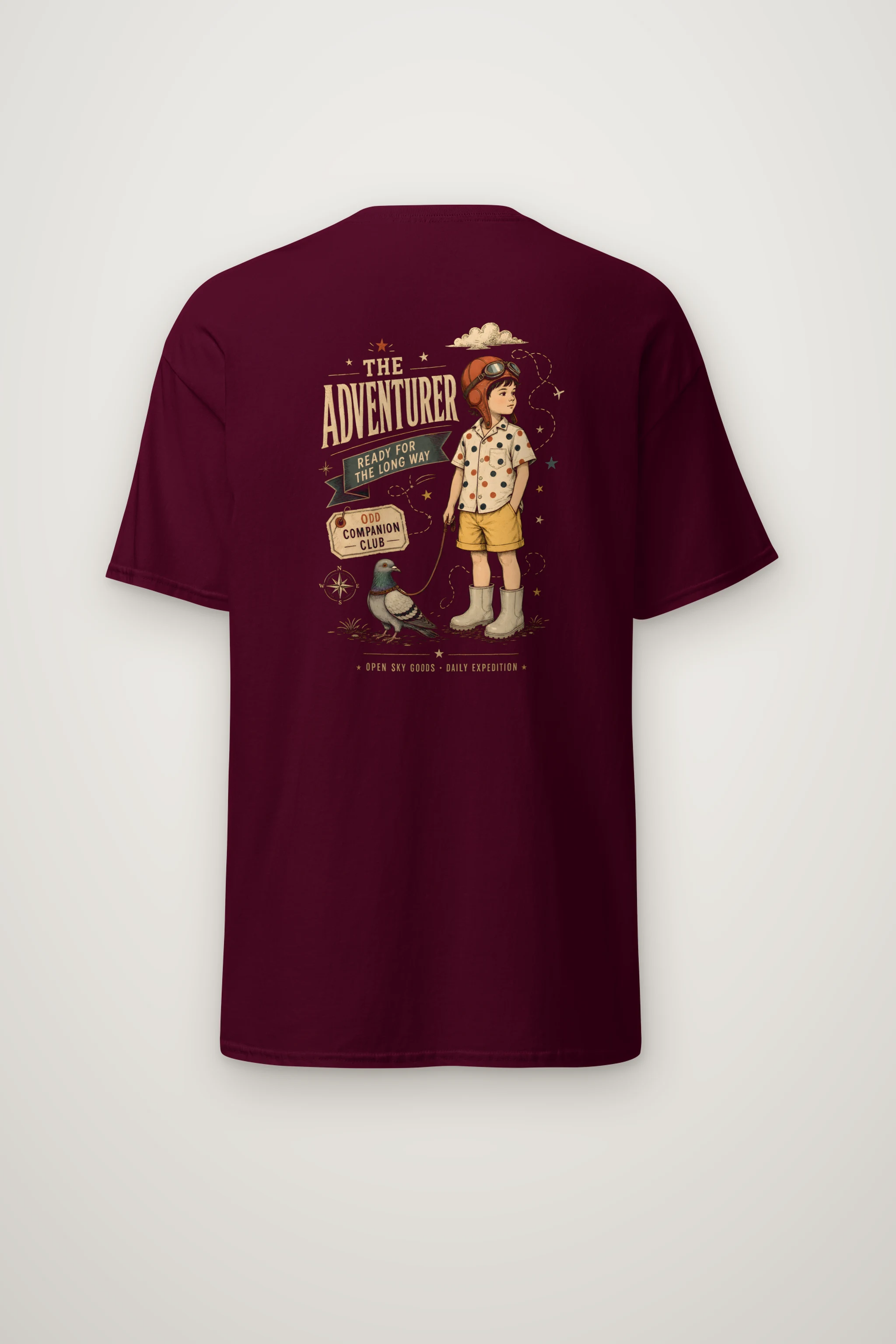"Ready For The Long Way" Heavyweight Unisex Crewneck T-shirt