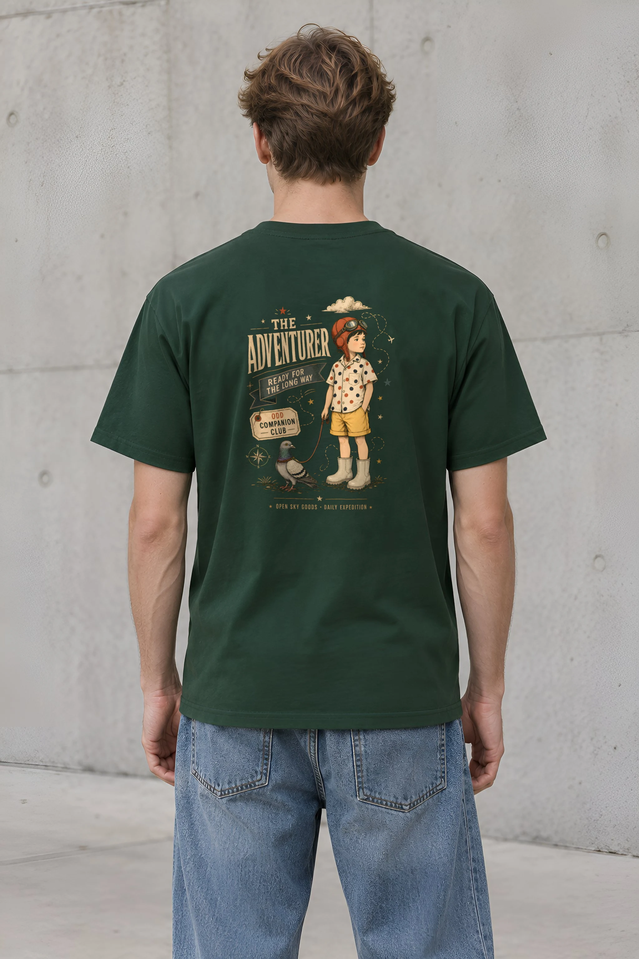 "Ready For The Long Way" Heavyweight Unisex Crewneck T-shirt