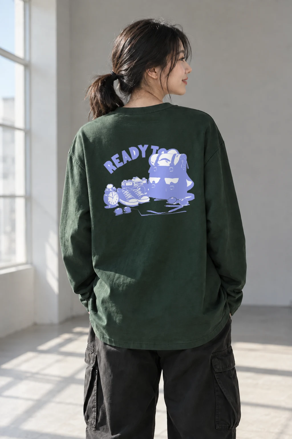 "Ready To Roam" Unisex Longsleeve T-shirt | Gildan 2400