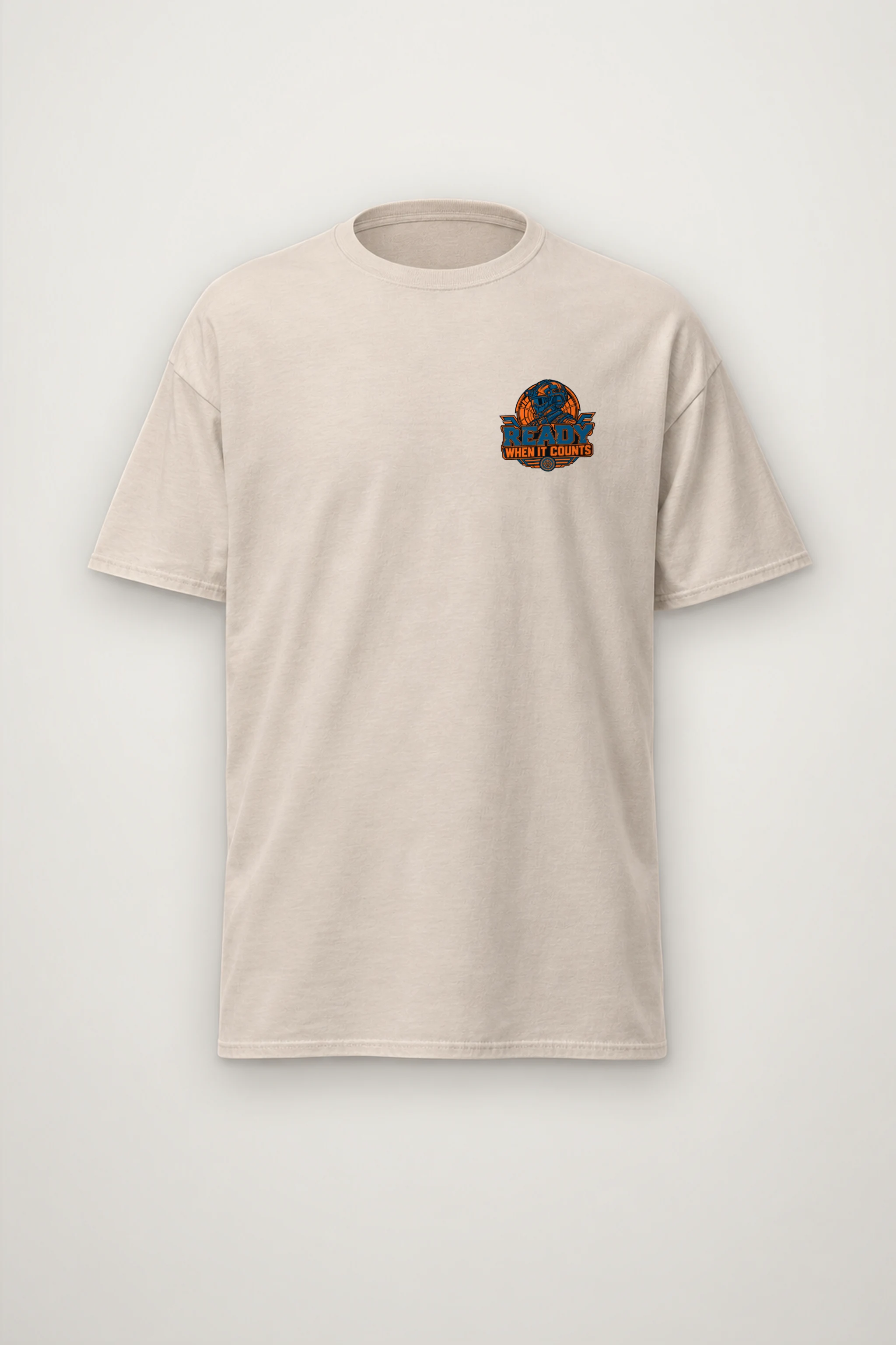 "Ready When It Counts" Heavyweight Unisex Crewneck T-shirt