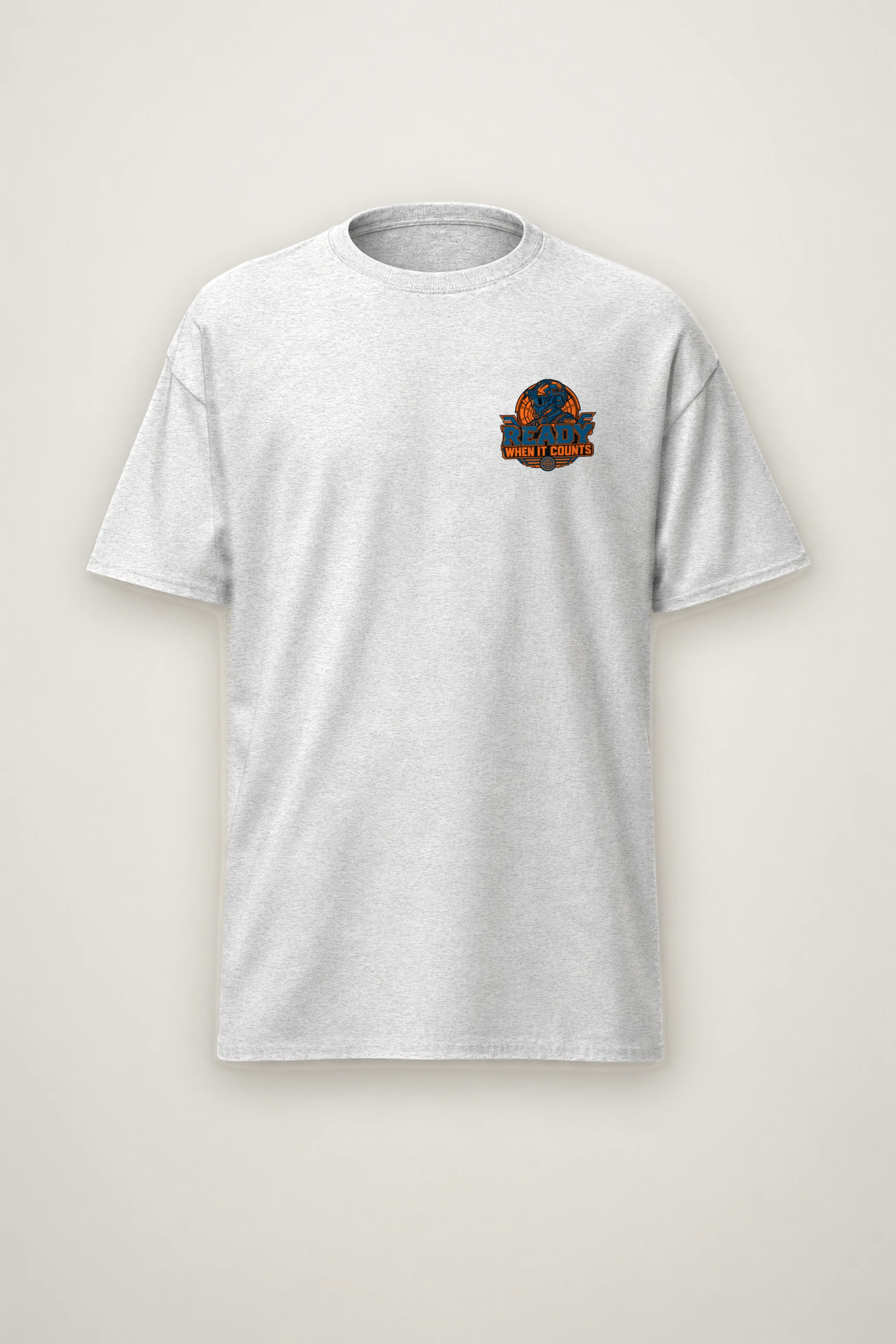 "Ready When It Counts" Heavyweight Unisex Crewneck T-shirt