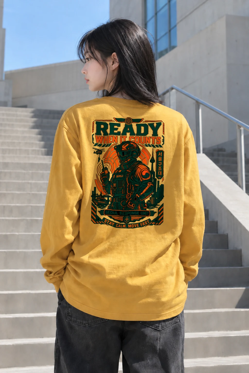 "Ready When It Counts" Unisex Longsleeve T-shirt | Gildan 2400