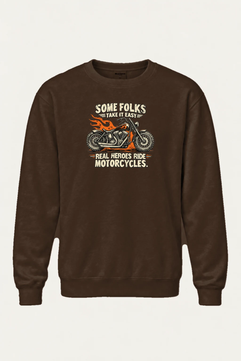 "Real Heroes Ride" Heavy Blend Unisex Crewneck Sweatshirt | Gildan 18000