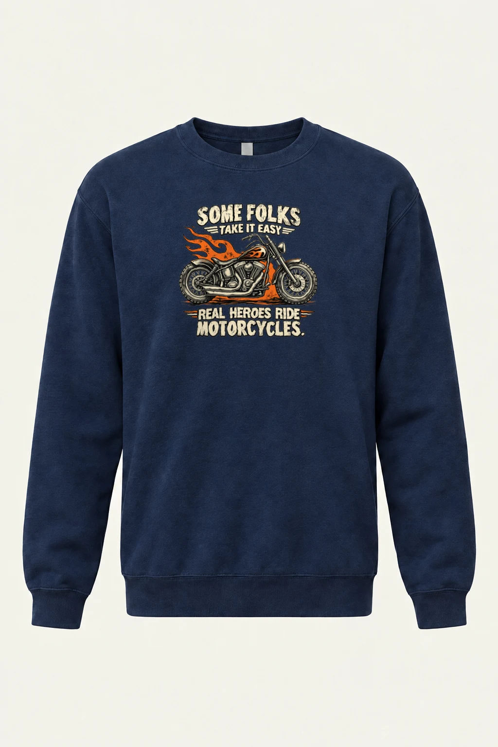 "Real Heroes Ride" Heavy Blend Unisex Crewneck Sweatshirt | Gildan 18000