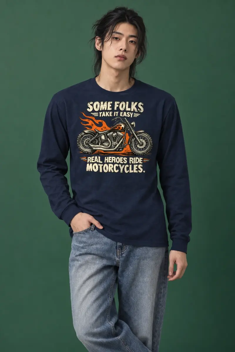 "Real Heroes Ride" Unisex Longsleeve T-shirt