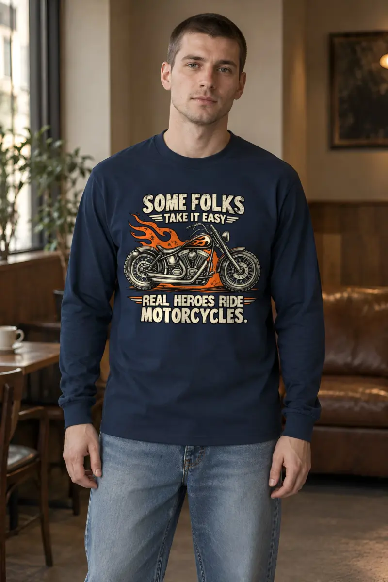 "Real Heroes Ride" Unisex Longsleeve T-shirt