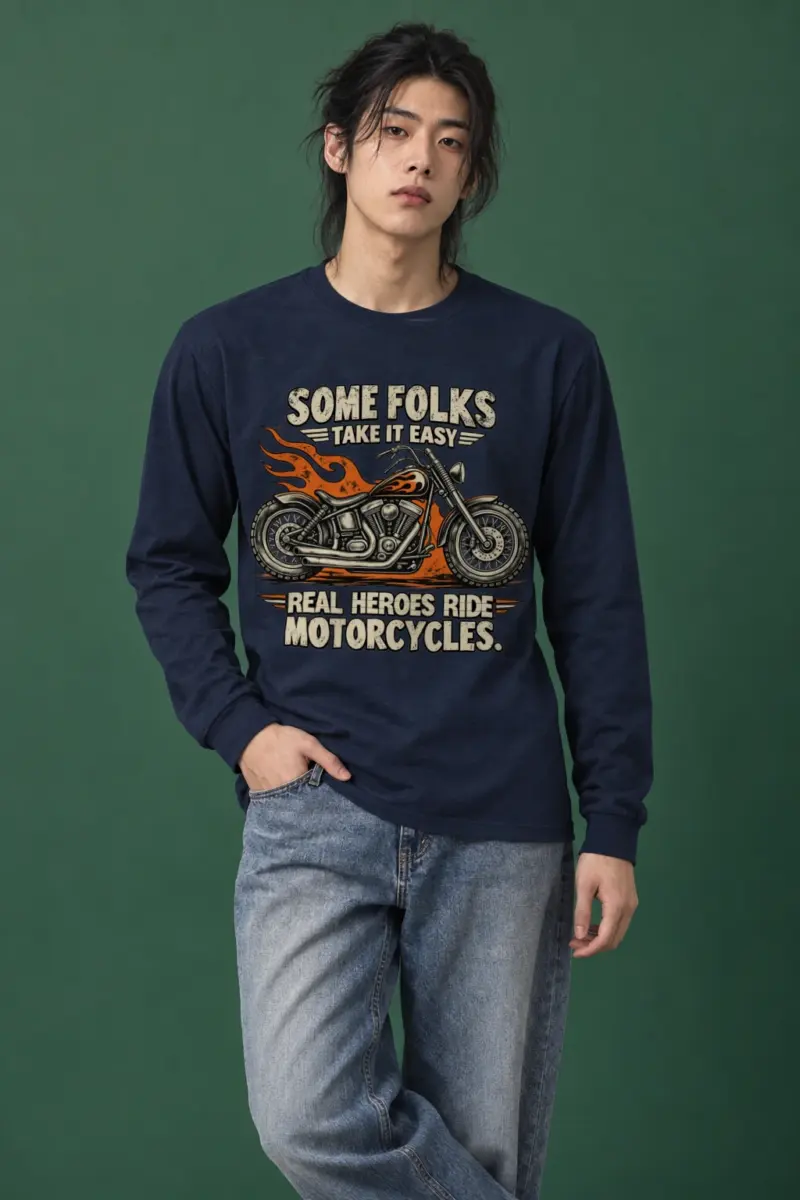 "Real Heroes Ride" Unisex Longsleeve T-shirt