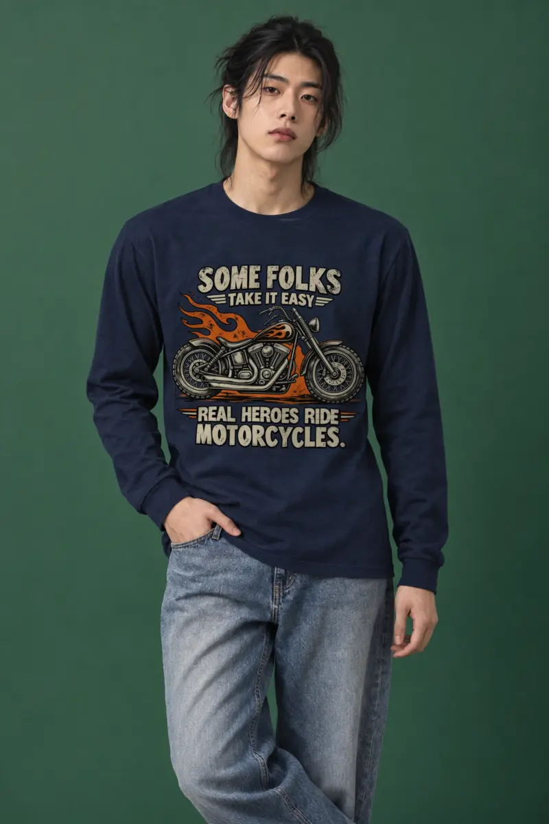 "Real Heroes Ride" Unisex Longsleeve T-shirt
