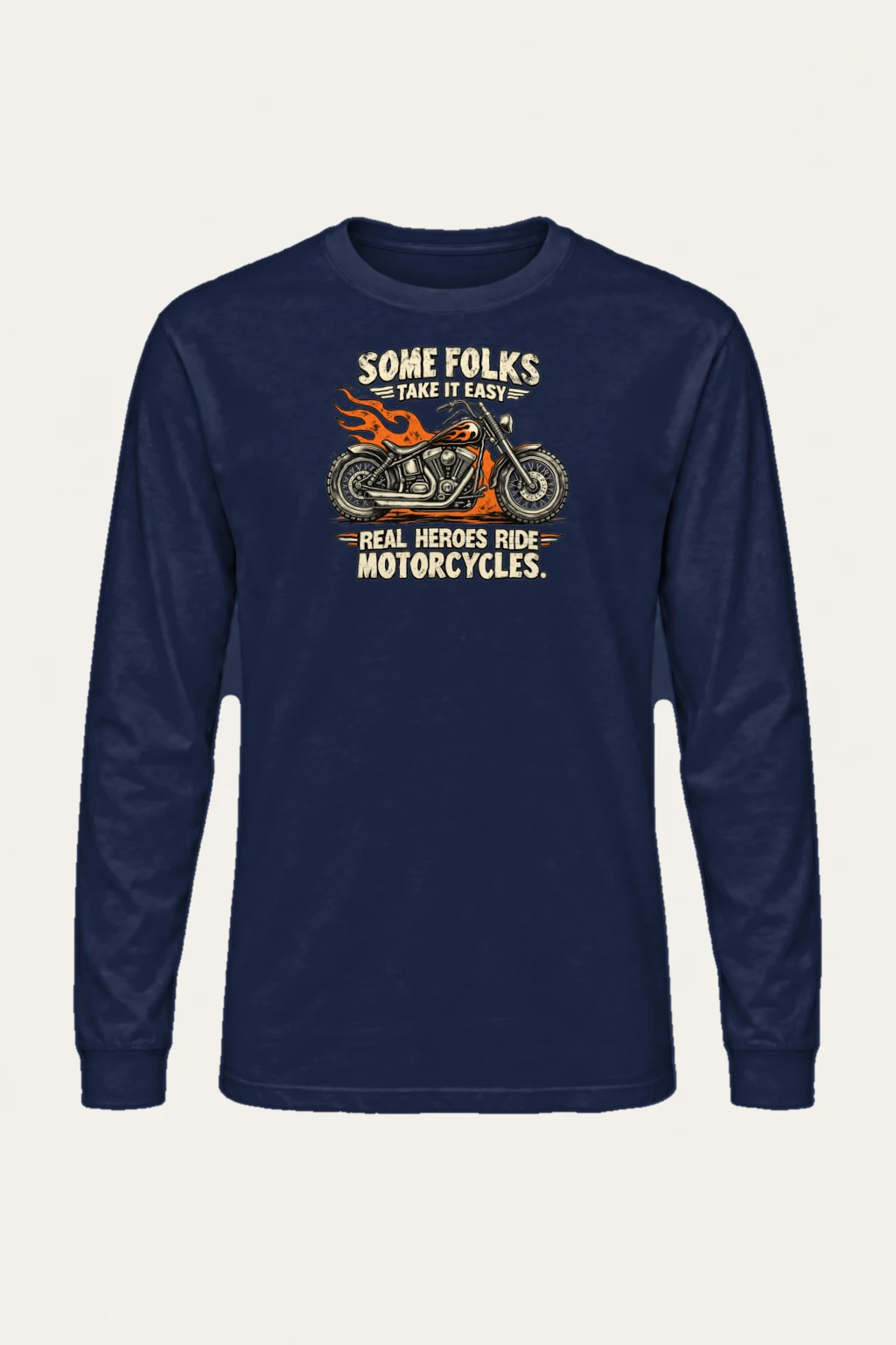 "Real Heroes Ride" Unisex Longsleeve T-shirt | Gildan 2400