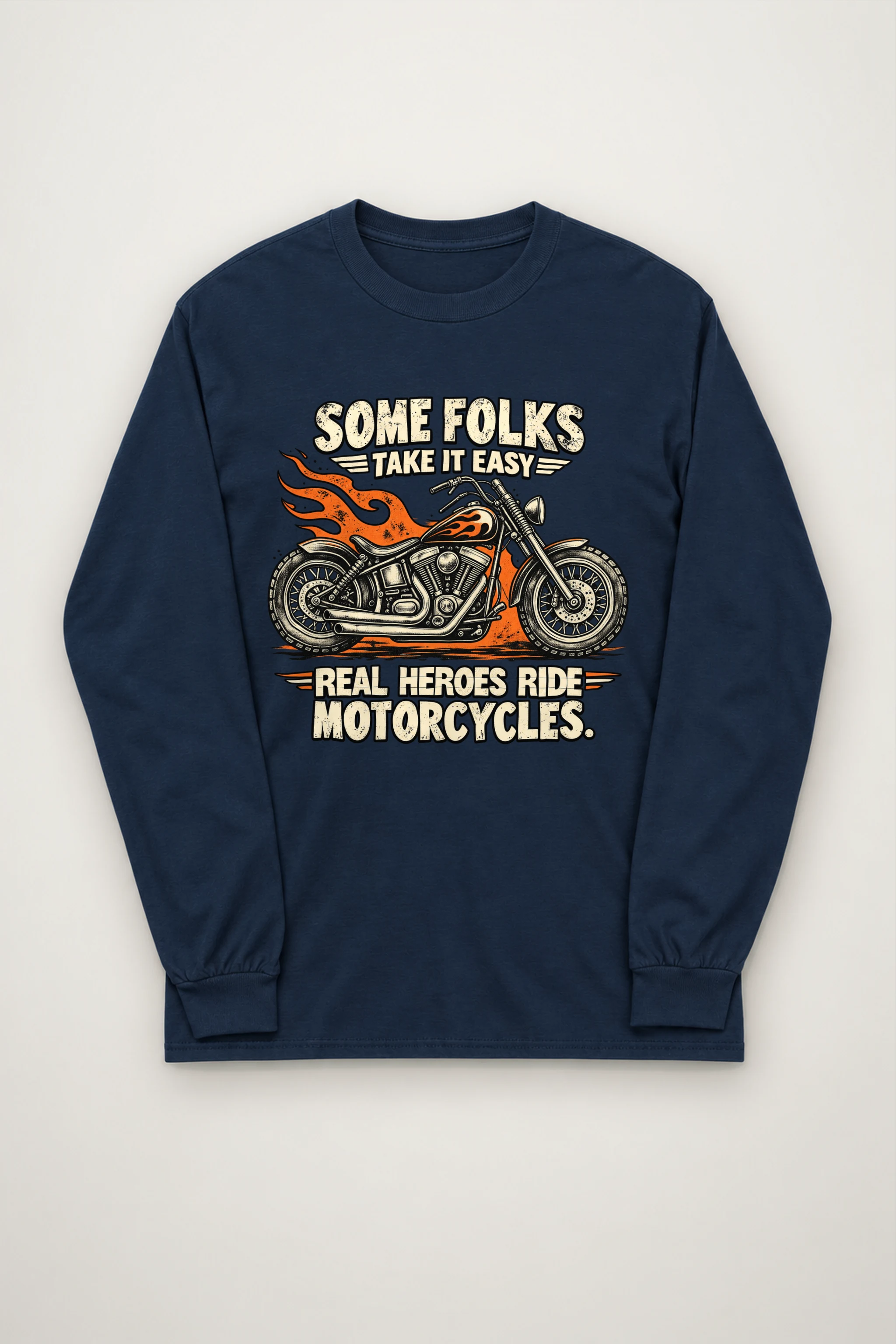"Real Heroes Ride" Unisex Longsleeve T-shirt