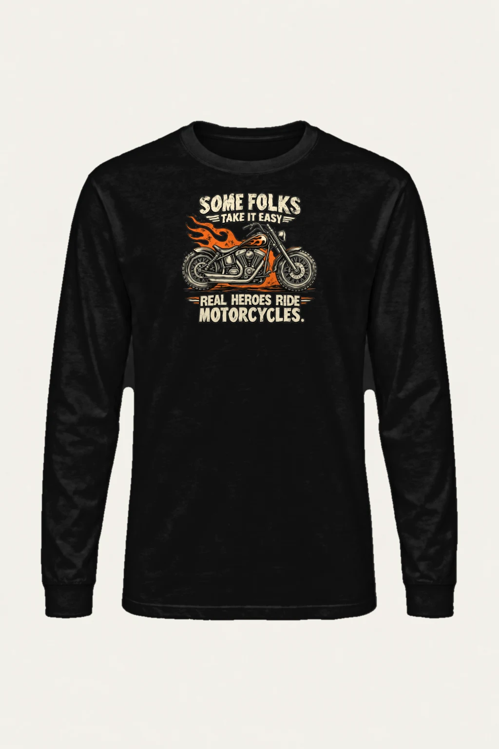 "Real Heroes Ride" Unisex Longsleeve T-shirt | Gildan 2400