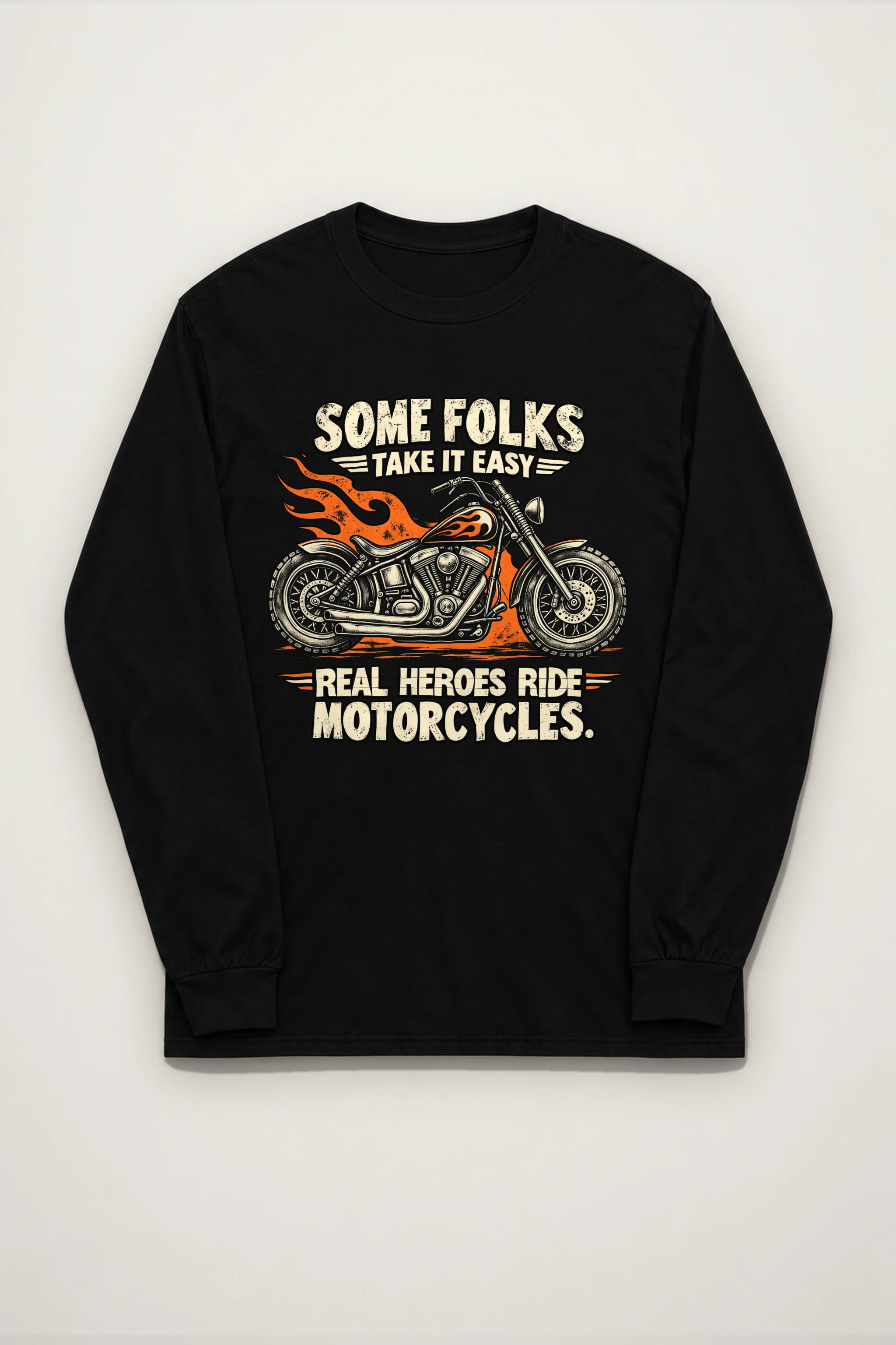 "Real Heroes Ride" Unisex Longsleeve T-shirt