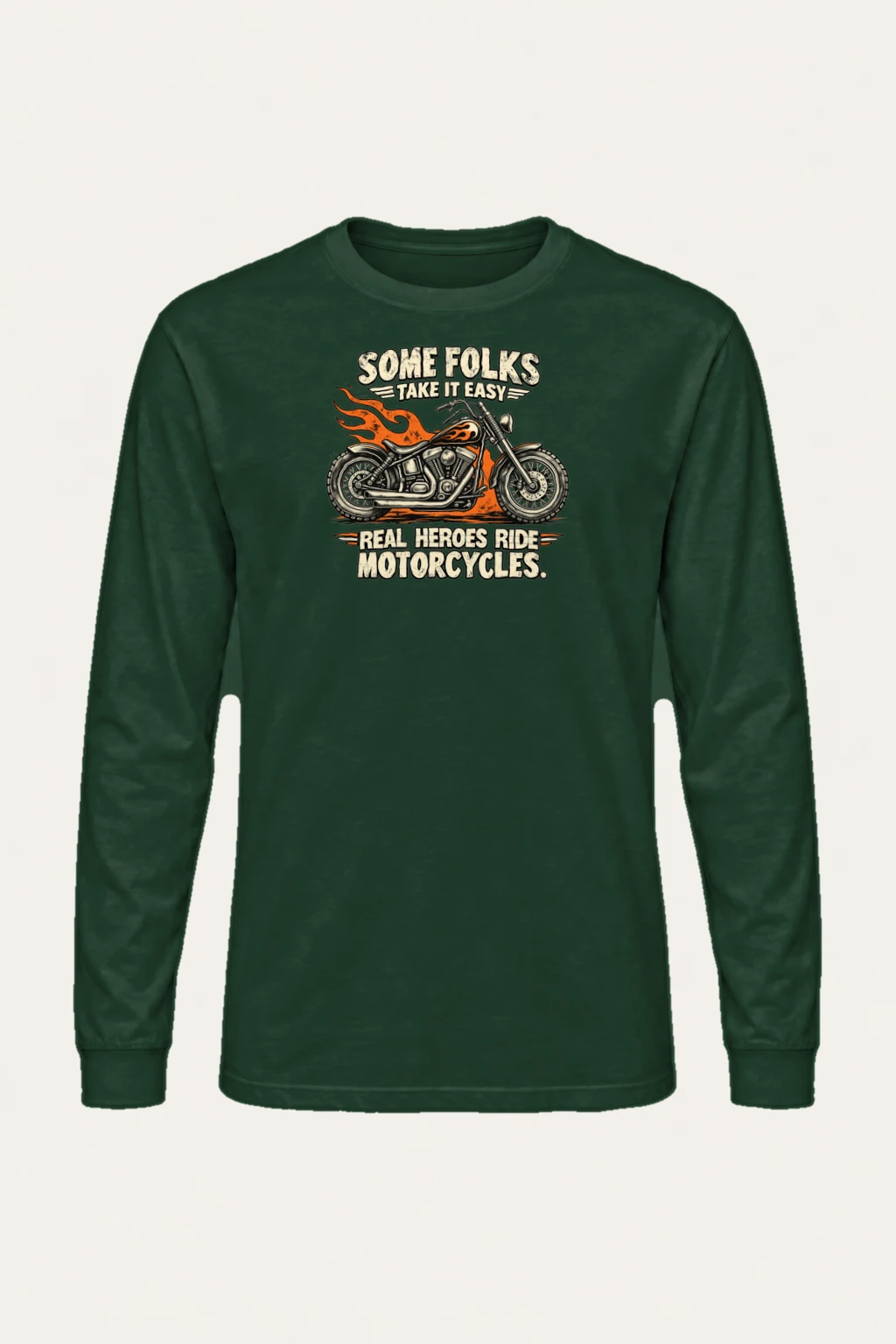 "Real Heroes Ride" Unisex Longsleeve T-shirt | Gildan 2400