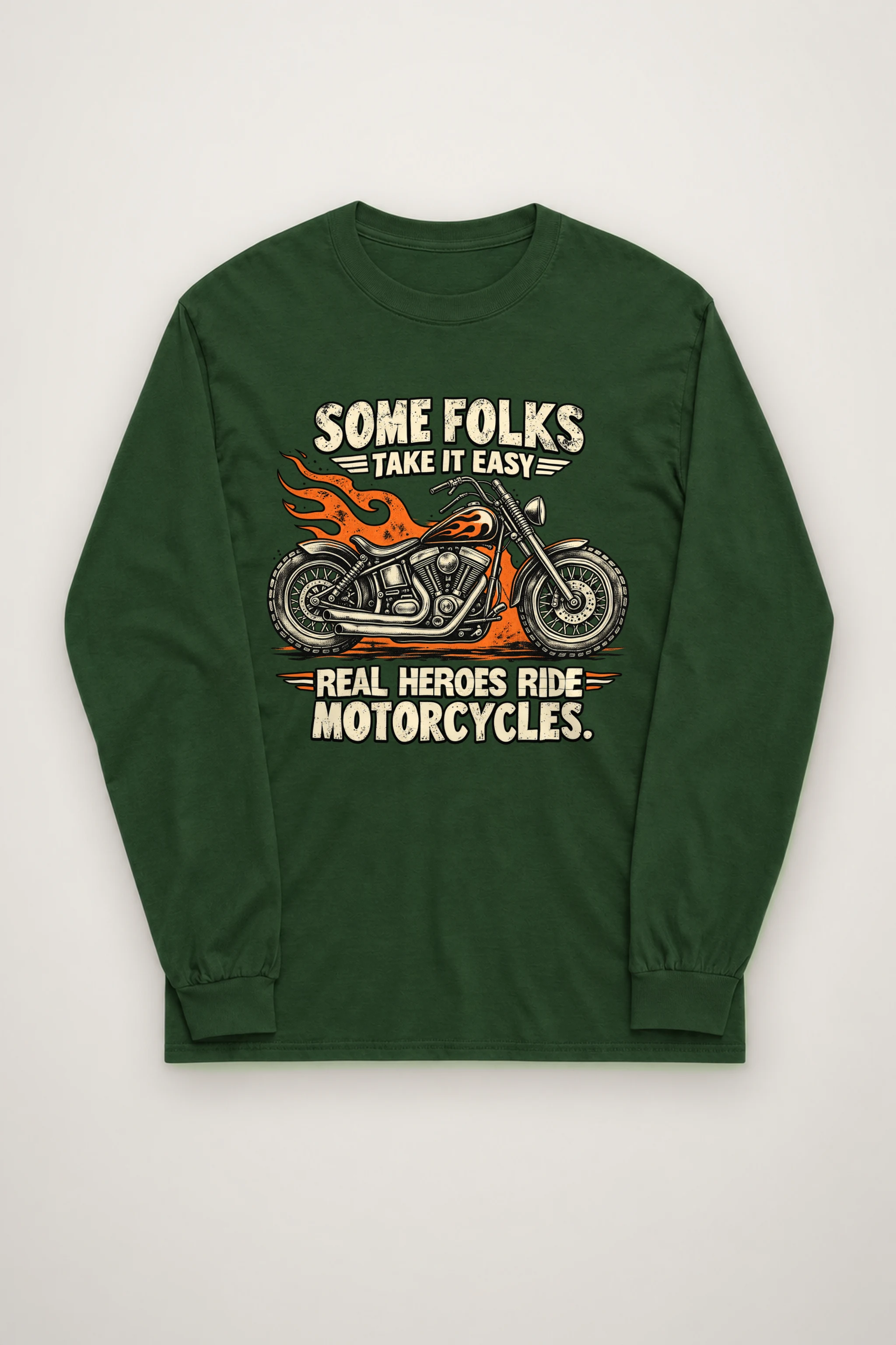 "Real Heroes Ride" Unisex Longsleeve T-shirt