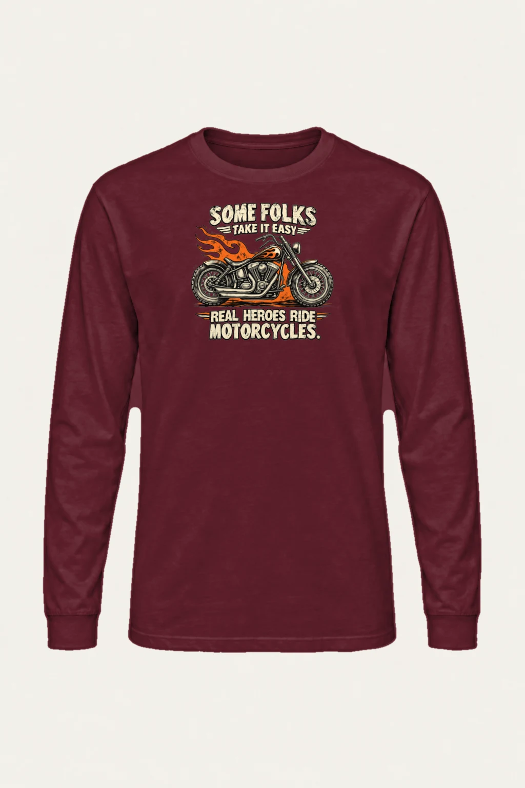 "Real Heroes Ride" Unisex Longsleeve T-shirt | Gildan 2400