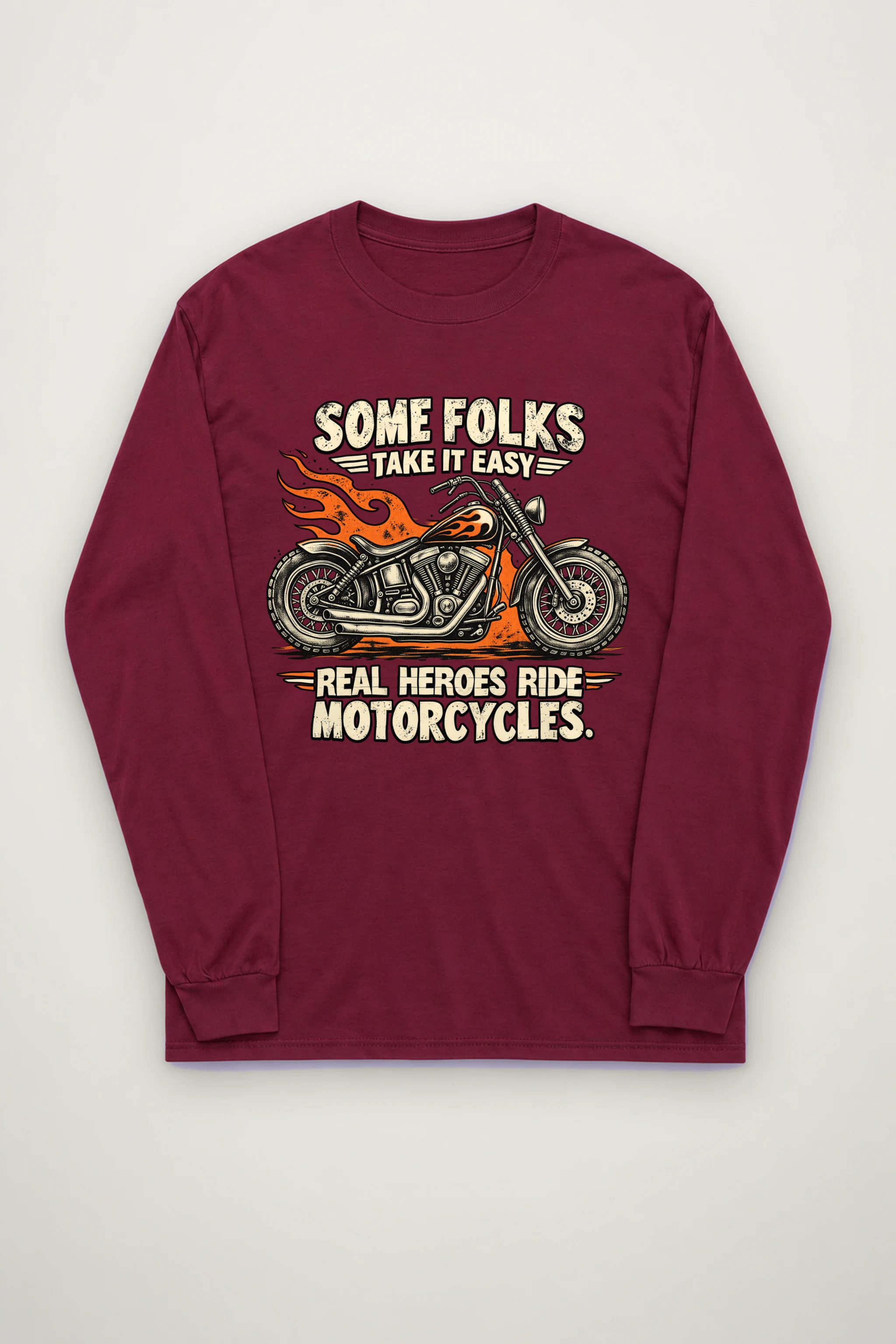 "Real Heroes Ride" Unisex Longsleeve T-shirt