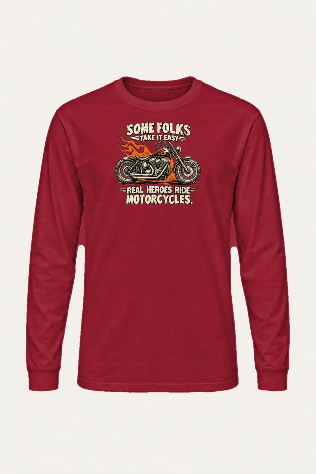 "Real Heroes Ride" Unisex Longsleeve T-shirt | Gildan 2400