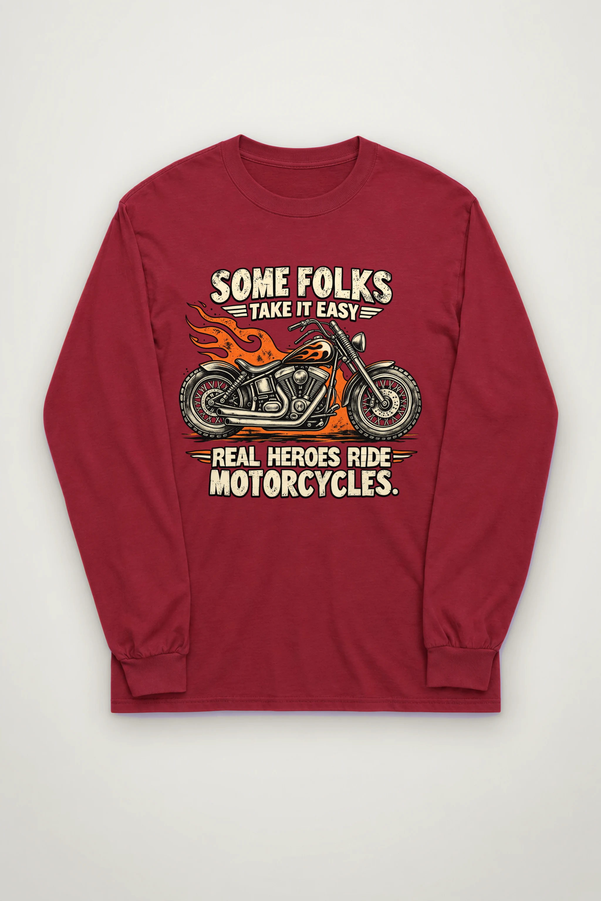 "Real Heroes Ride" Unisex Longsleeve T-shirt
