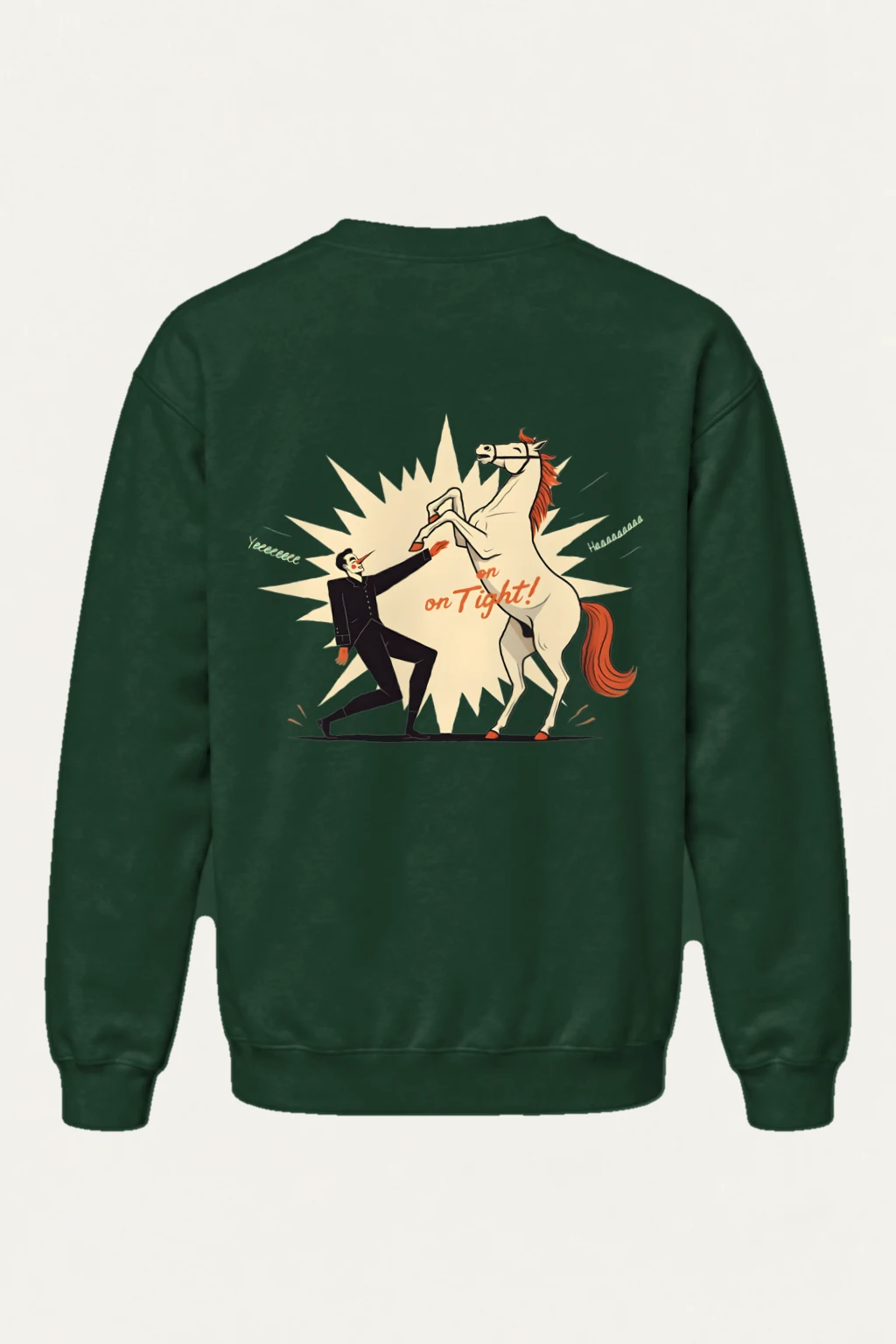 "Rearing Horse Hoof" Heavy Blend Unisex Crewneck Sweatshirt | Gildan 18000