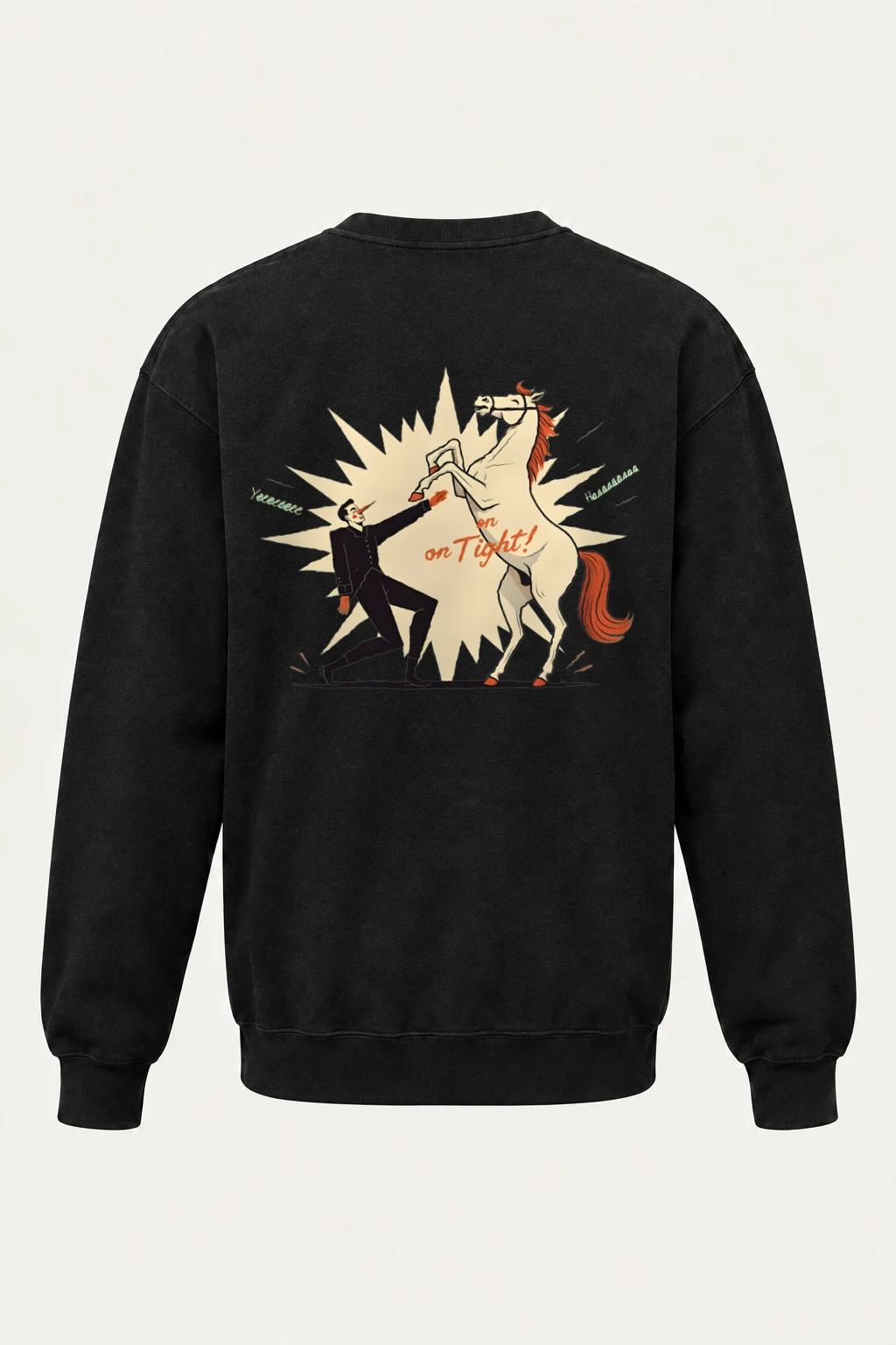 "Rearing Horse Hoof" Heavy Blend Unisex Crewneck Sweatshirt | Gildan 18000