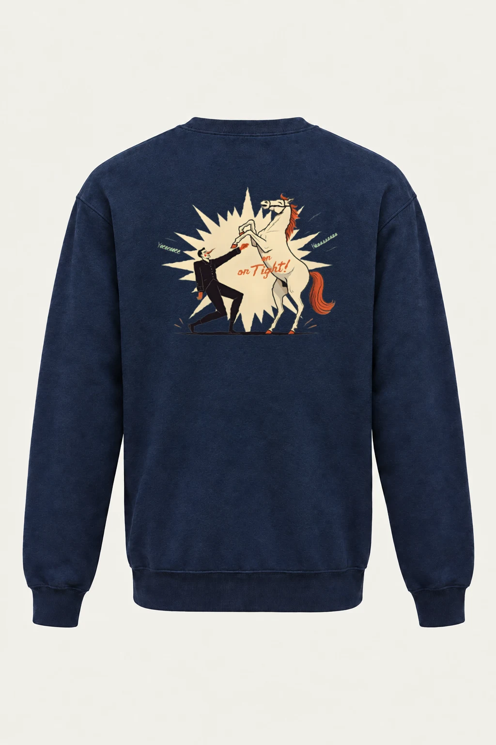 "Rearing Horse Hoof" Heavy Blend Unisex Crewneck Sweatshirt | Gildan 18000