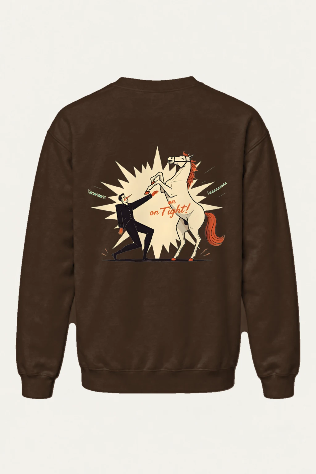 "Rearing Horse Hoof" Heavy Blend Unisex Crewneck Sweatshirt | Gildan 18000