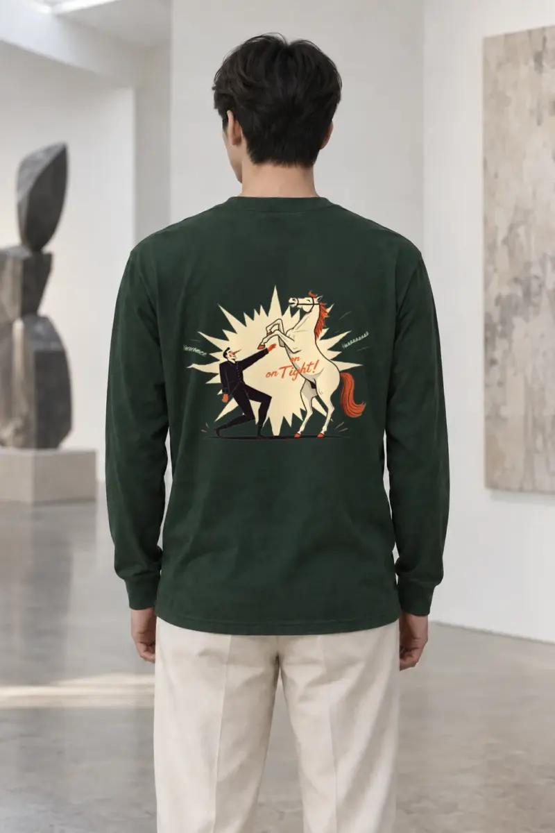 "Rearing Horse Struggle" Unisex Longsleeve T-shirt | Gildan 2400