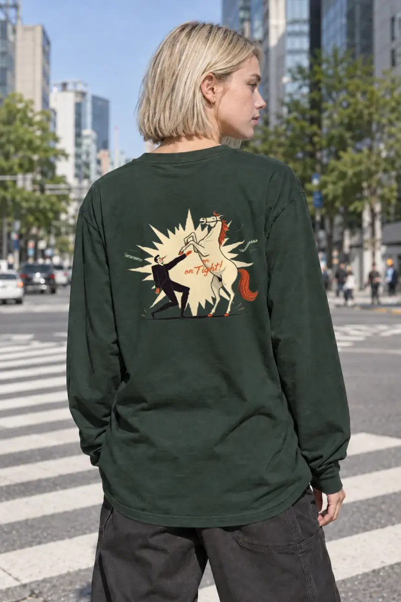 "Rearing Horse Struggle" Unisex Longsleeve T-shirt | Gildan 2400
